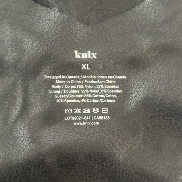 Knix Paypaya Black Box Thong Bodysuit Leather Shiny Size XL New - Picture 13 of 15